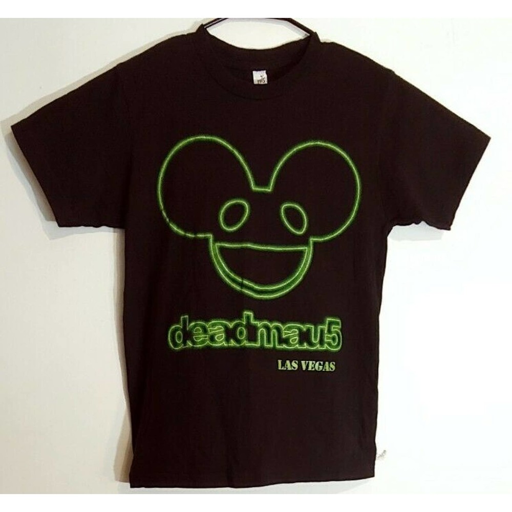 deadmau5 T-shirt Las Vegas Black tee Size Medium mens EDM